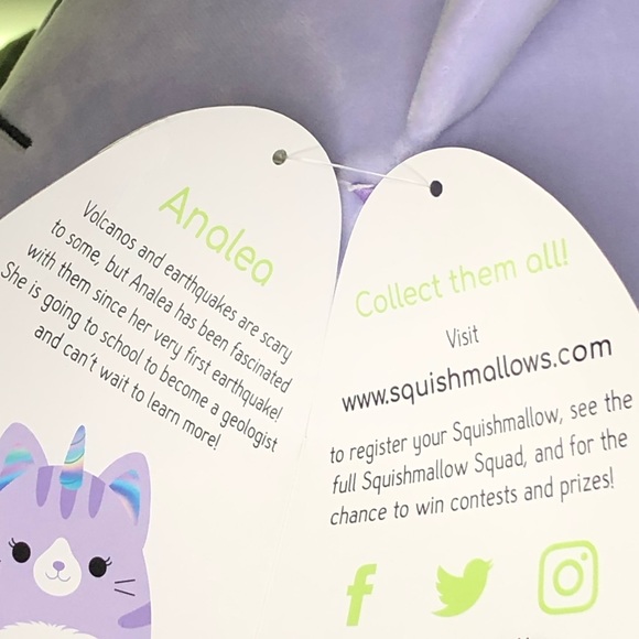 Squishmallow Analea Purple Caticorn Large 16” - Picture 4 of 5